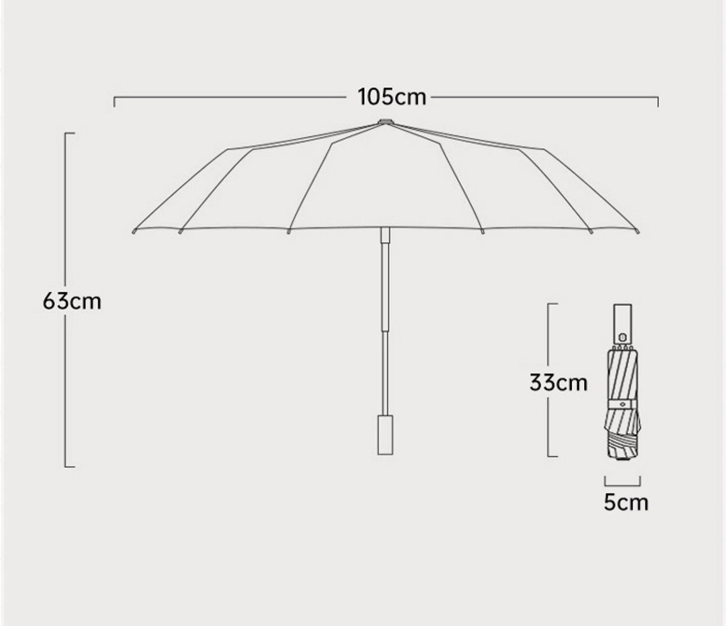Reverse Folding Umbrella Reflective Safety Strip Automatic Open Umbrella UV Protection Umbrella