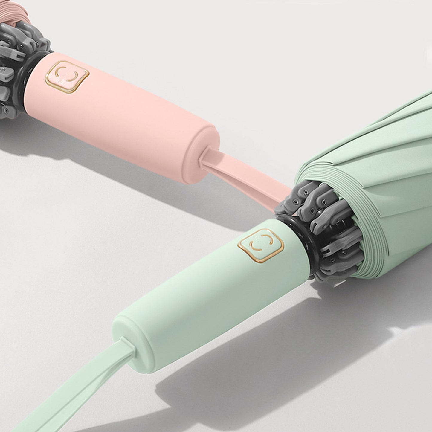 Reverse Folding Umbrella Reflective Safety Strip Automatic Open Umbrella UV Protection Umbrella