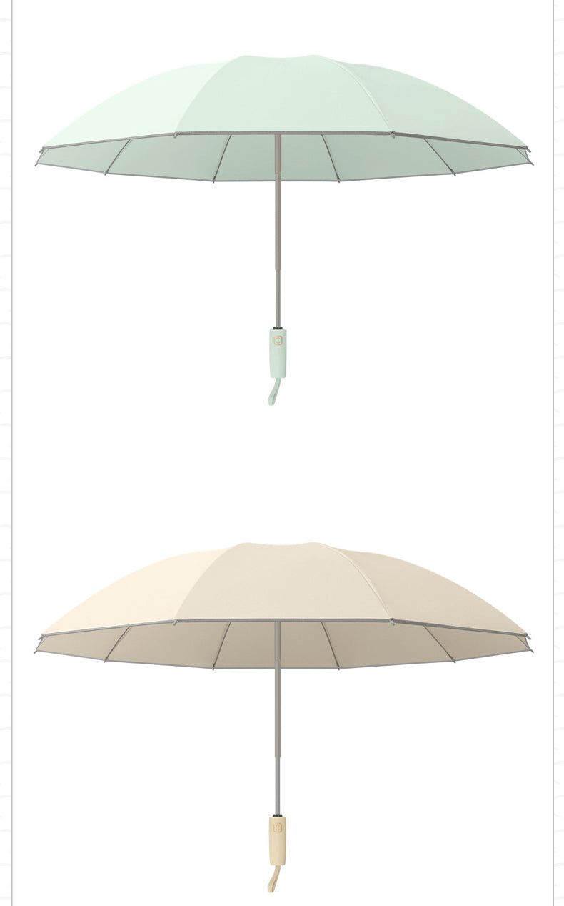 Reverse Folding Umbrella Reflective Safety Strip Automatic Open Umbrella UV Protection Umbrella