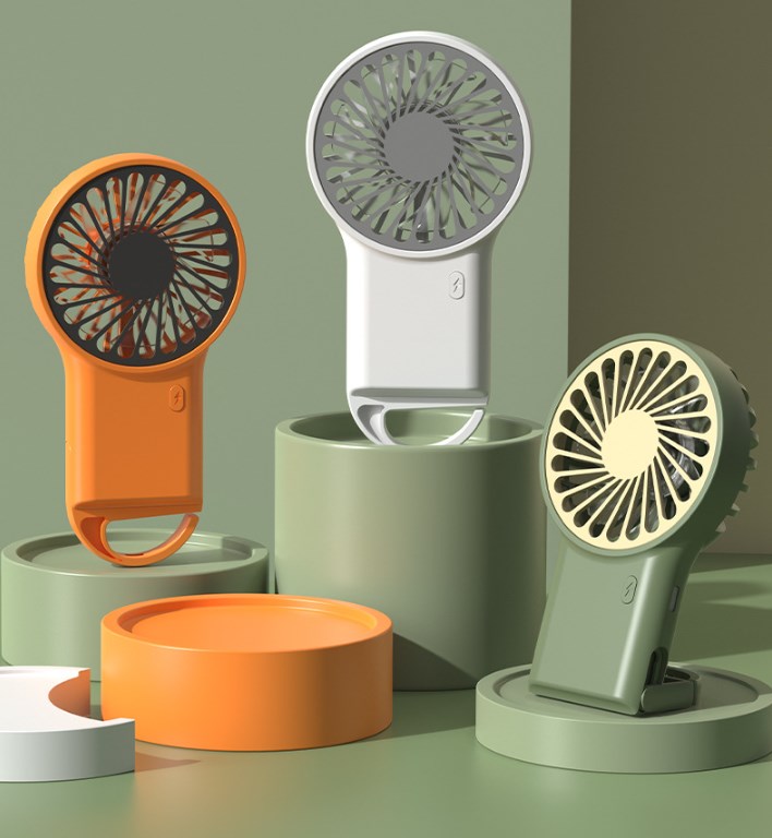 Rechargeable Mini Handheld Fan Phone Holder With Adjustable Wind Speed