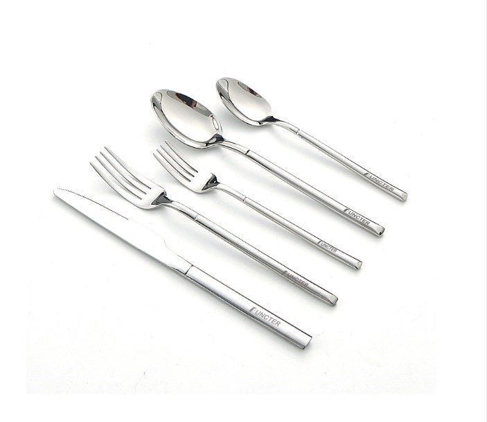 5-Piece Silverware Set Luxury Cutlery Set Knife Fork Spoon