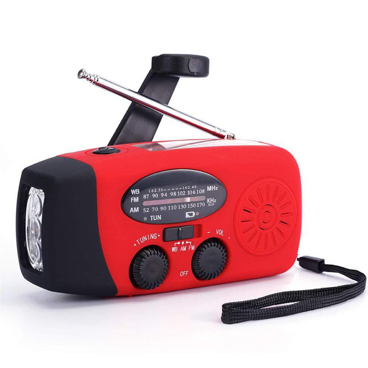 2000 mAh AM/FM NOAA Radio w/Cellphone Charger & Flashlight
