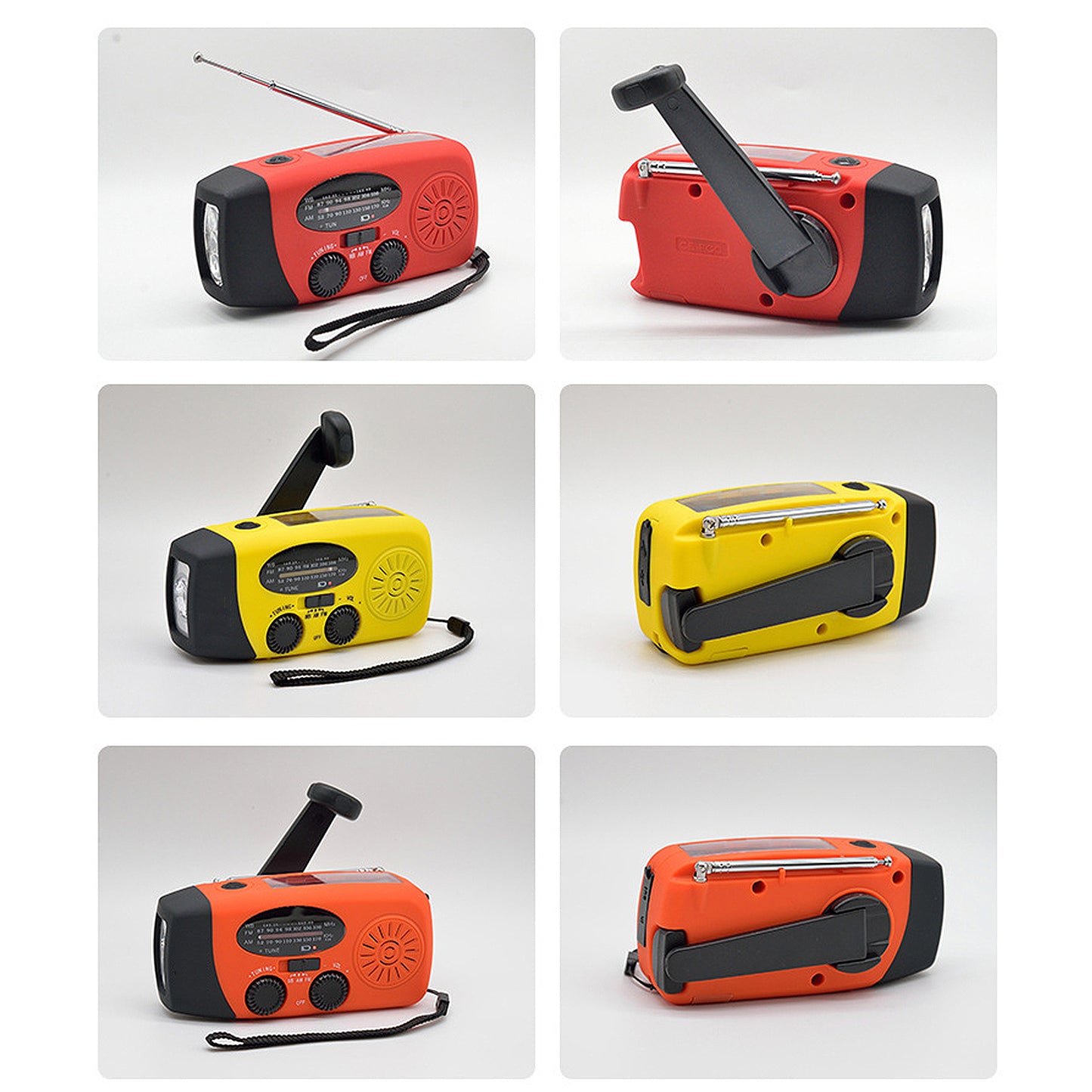 2000 mAh AM/FM NOAA Radio w/Cellphone Charger & Flashlight