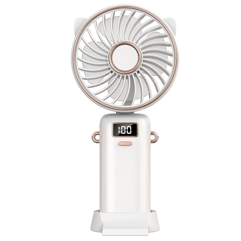 Mini Handheld Fan W/5 Speed Adjustable Fan
