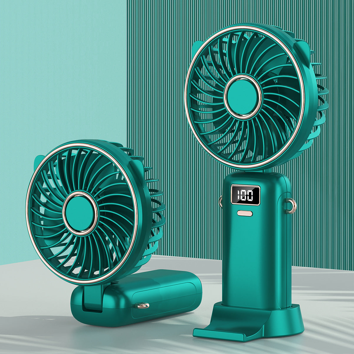Mini Handheld Fan W/5 Speed Adjustable Fan