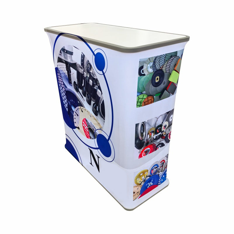 Rectangle Collapsible Portable Trade show Podium Table Exhibition Counter Stand Booth