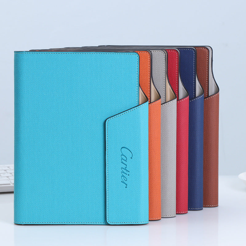 PU Leather Binder/A5 Loose-leaf Notebook w/A Pen Holder & Card Holder