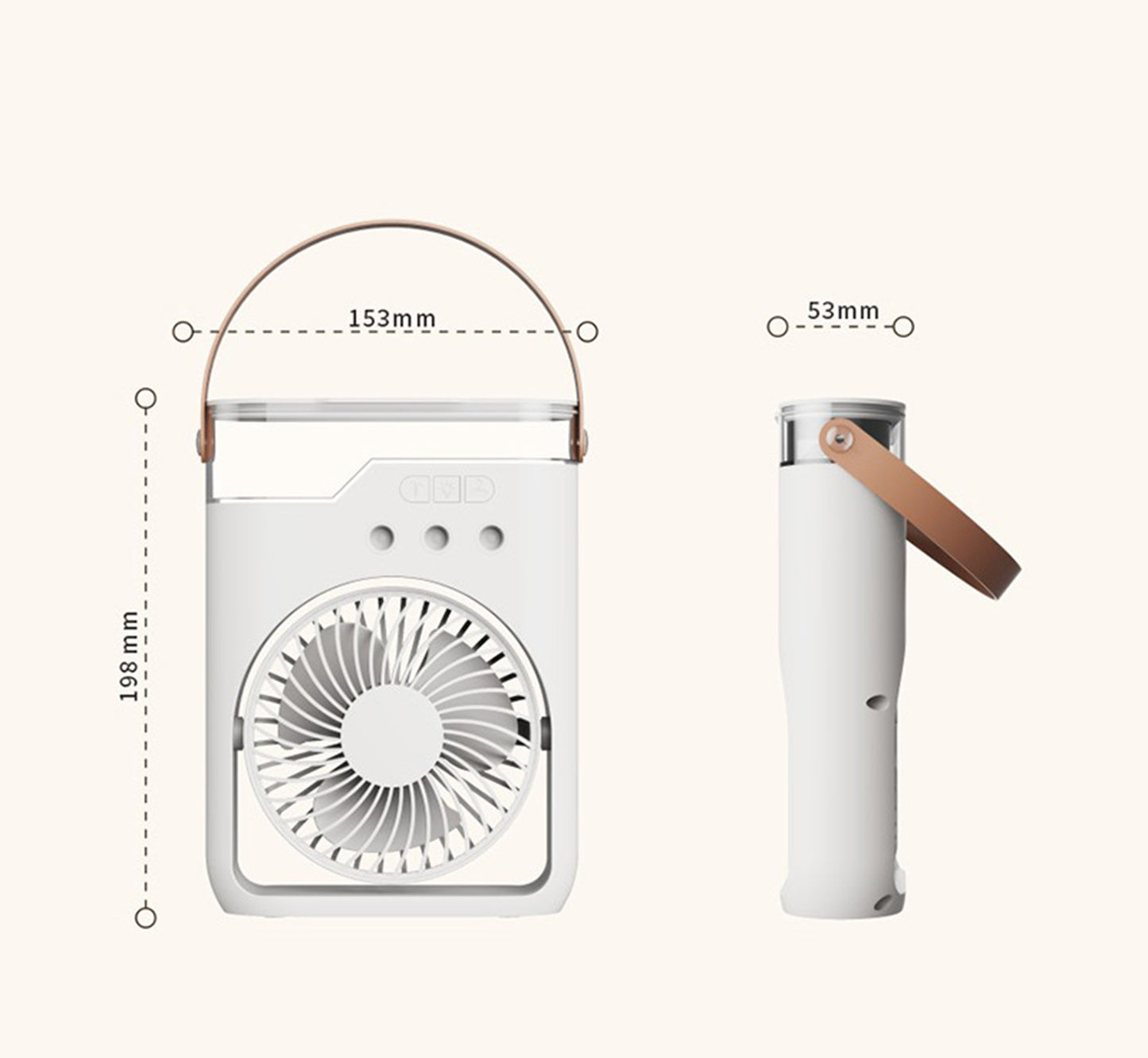 Portable Air Conditioner Fan Mini Evaporative Air Cooler with 7 Colors LED Light