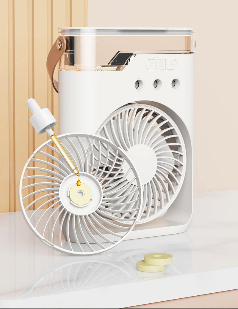 Portable Air Conditioner Fan Mini Evaporative Air Cooler with 7 Colors LED Light