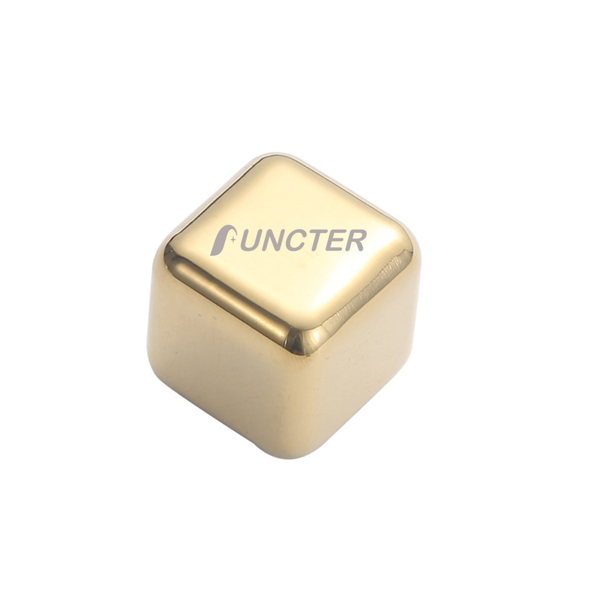 Golden Cube Shape Stainless Steel Metal Ice Cube Ice Cake Ice Block