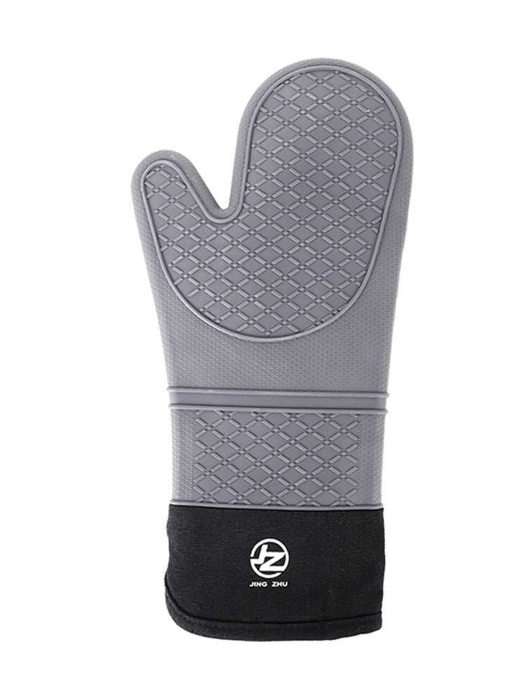 One pcs Silicone Heat Resistant Cooking Gloves Kitchen Oven Mitt with Inner Cotton Layer for Cooking