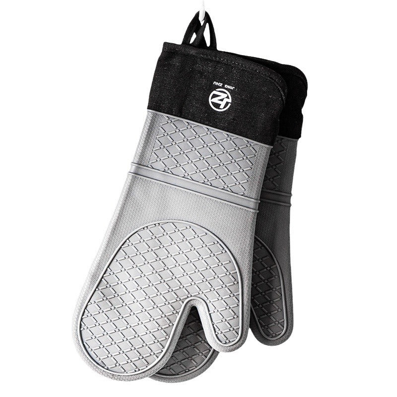 One pcs Silicone Heat Resistant Cooking Gloves Kitchen Oven Mitt with Inner Cotton Layer for Cooking