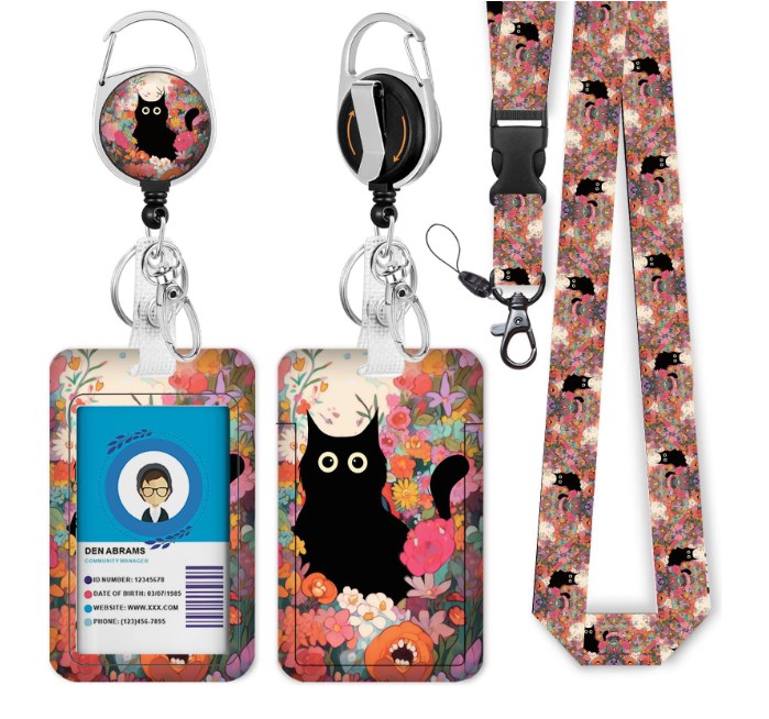 ABS Plastic Badge Holder With Retractable Lanyard