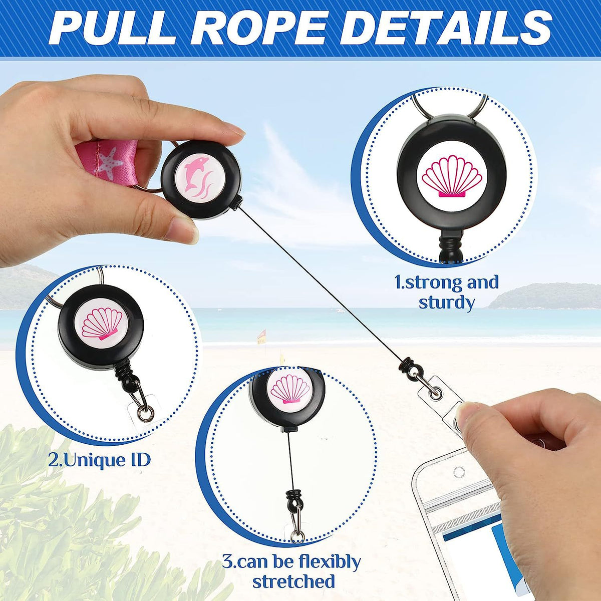ABS Plastic Badge Holder With Retractable Lanyard