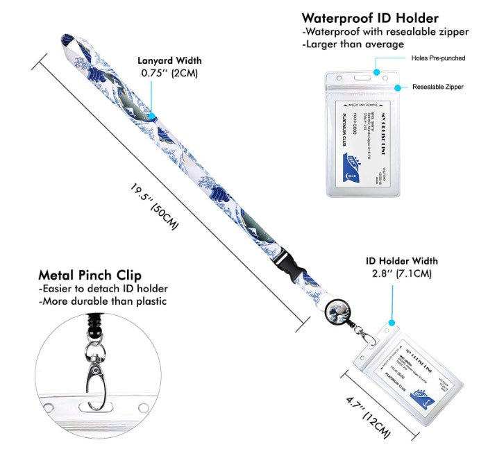 ABS Plastic Badge Holder With Retractable Lanyard