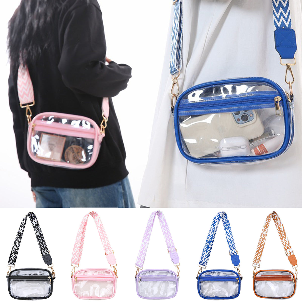 Transparent PVC Fashion Crossbody Bags