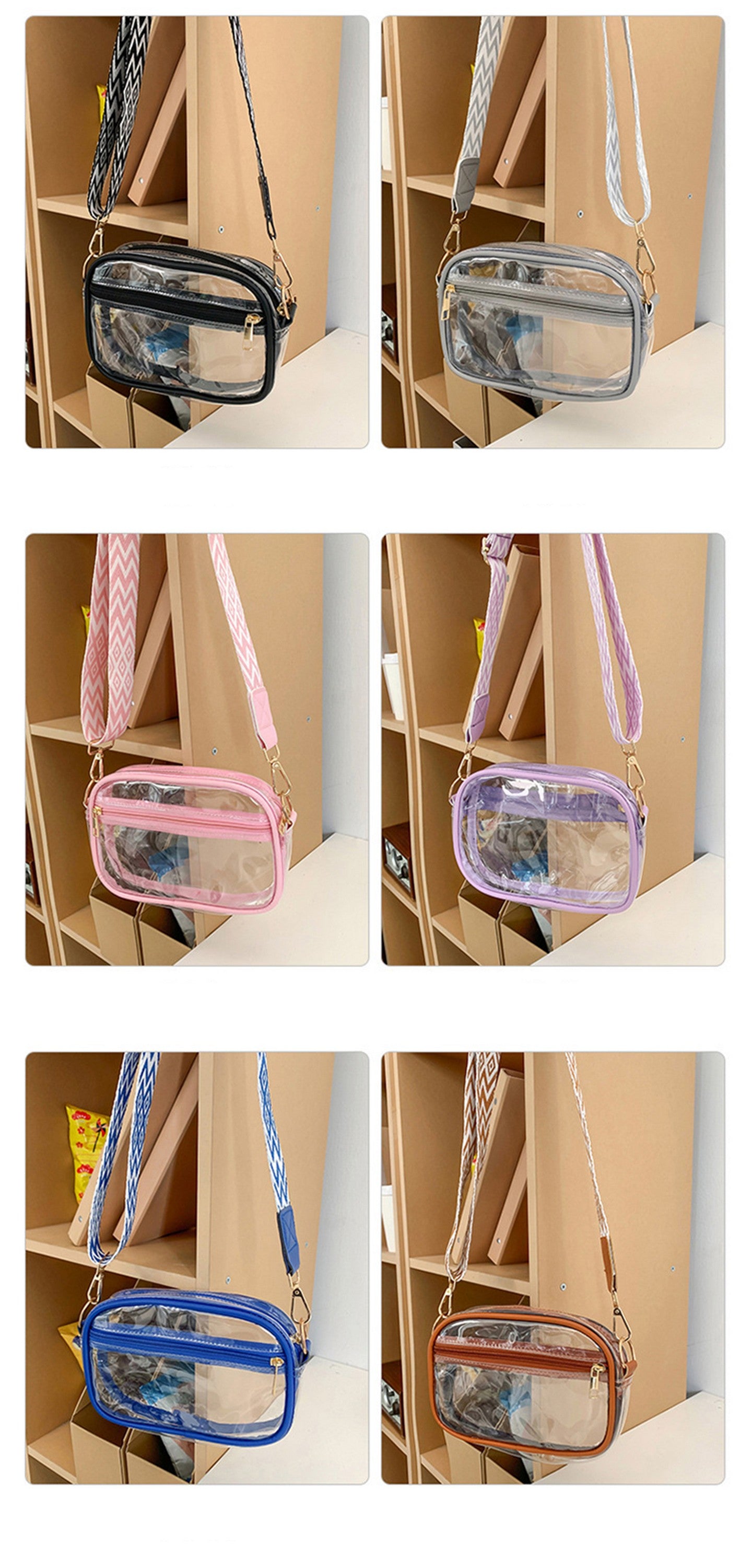Transparent PVC Fashion Crossbody Bags