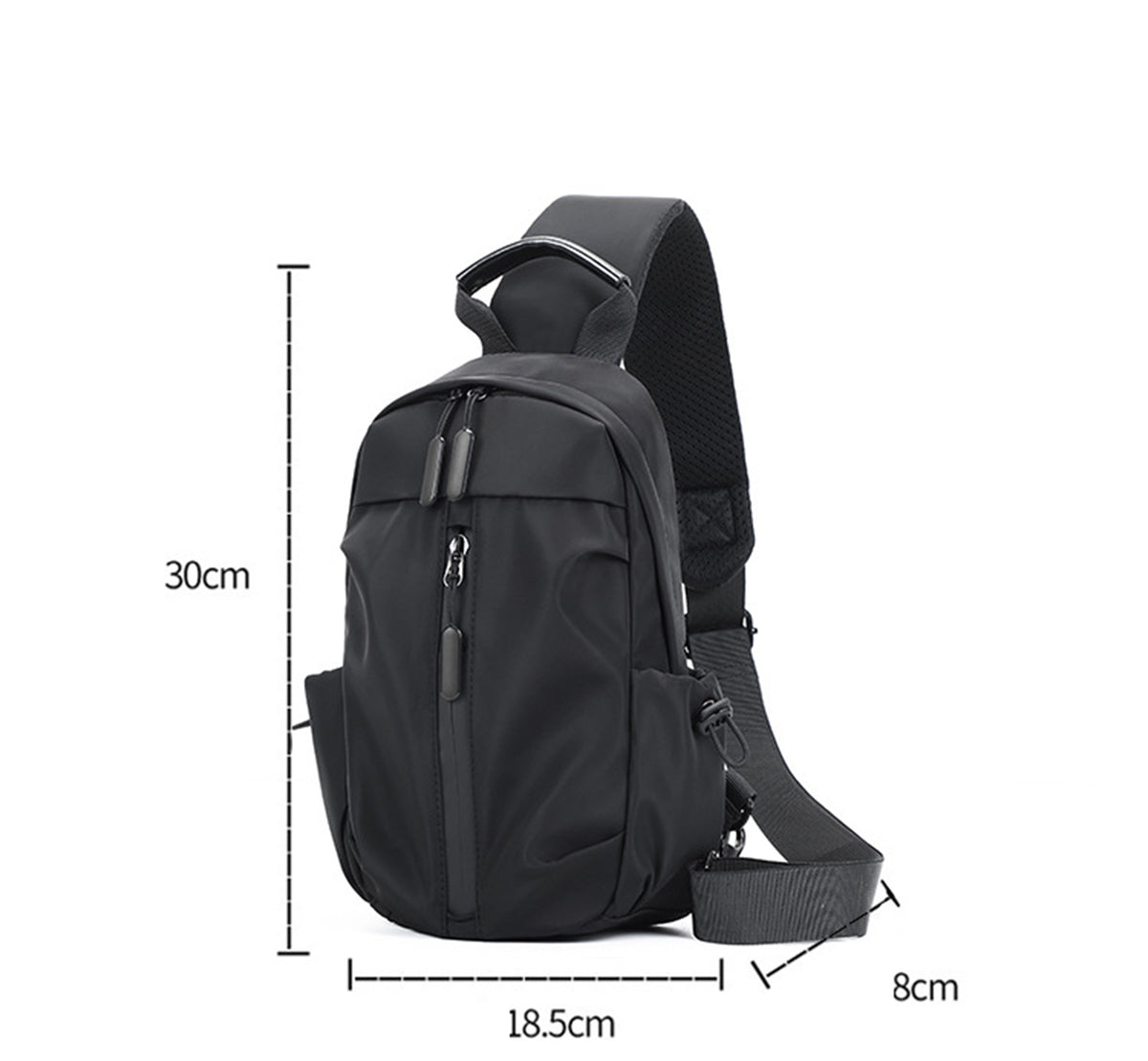 Sling Crossbody Backpack With USB Charger Chest Bag
