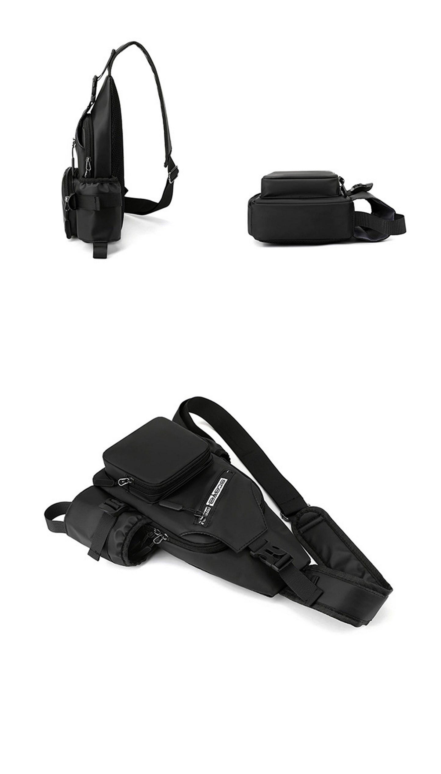 Crossbody Bag Chest Bag With Water Bottle Holder