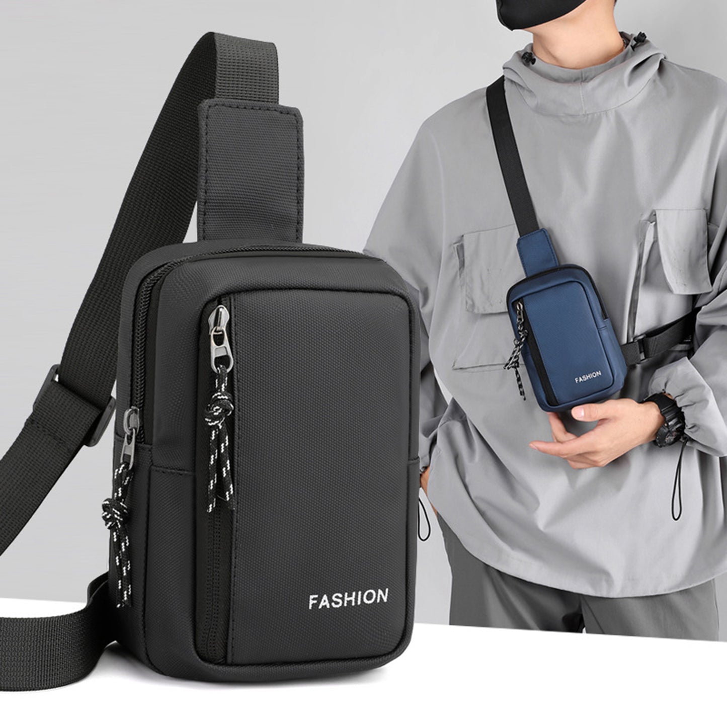 Mini Sling Bag for Women Men Trendy Casual Phone Chest Bag Waterproof Crossbody Daypack