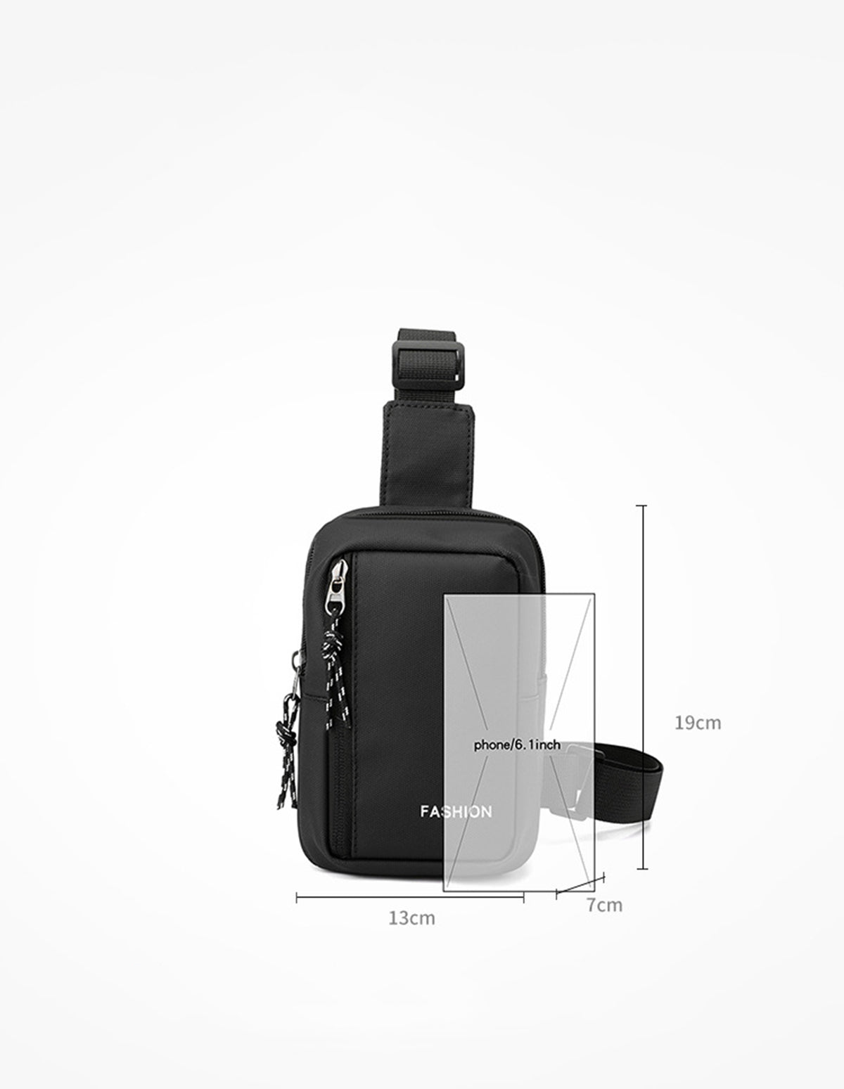 Mini Sling Bag for Women Men Trendy Casual Phone Chest Bag Waterproof Crossbody Daypack