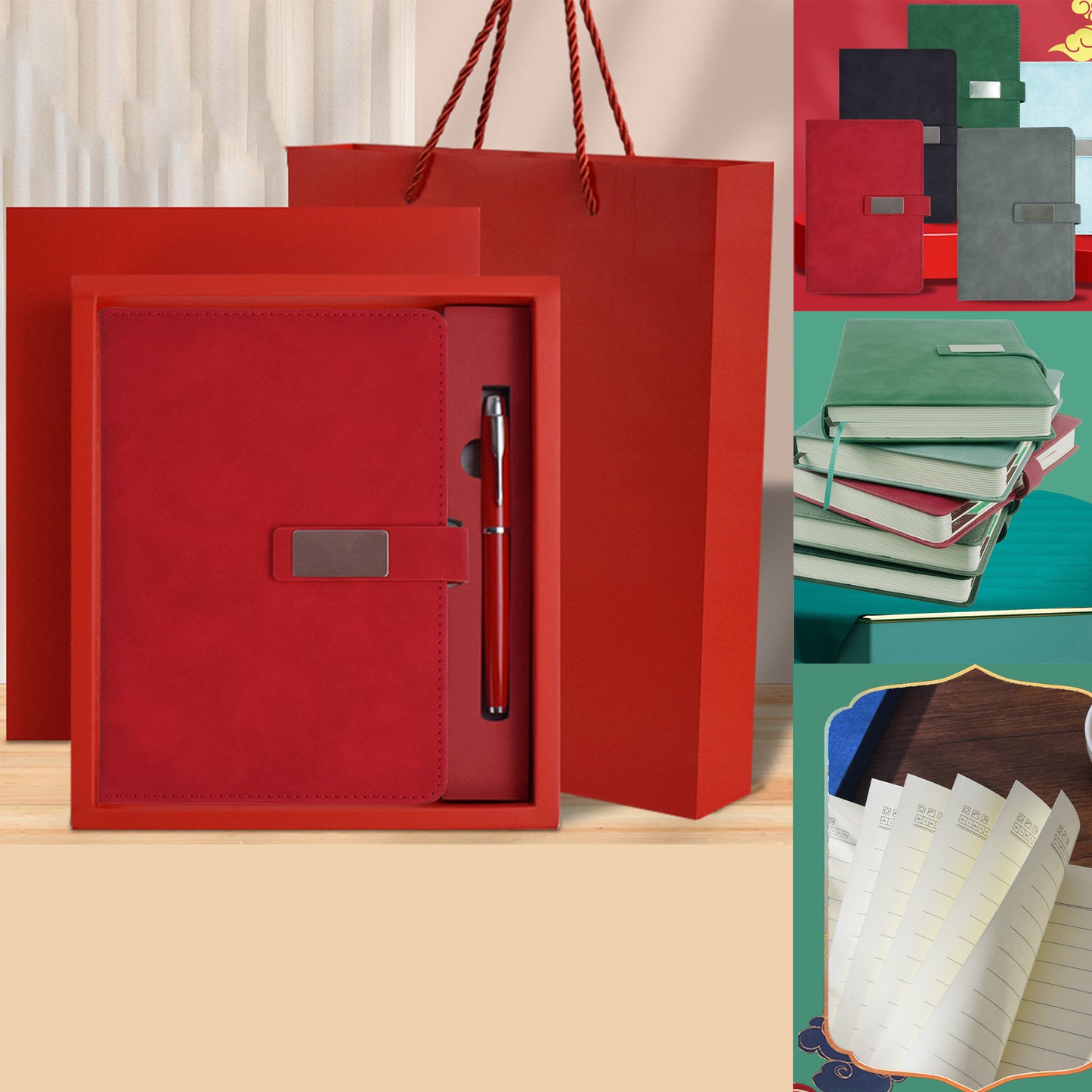 2026 Planner A5 Notepad PU Leather & Pen Gift Box Set