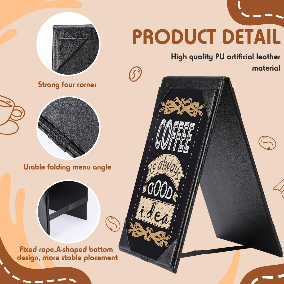 5 x 7" 2 Views Dinner Menu Cover Table Tent