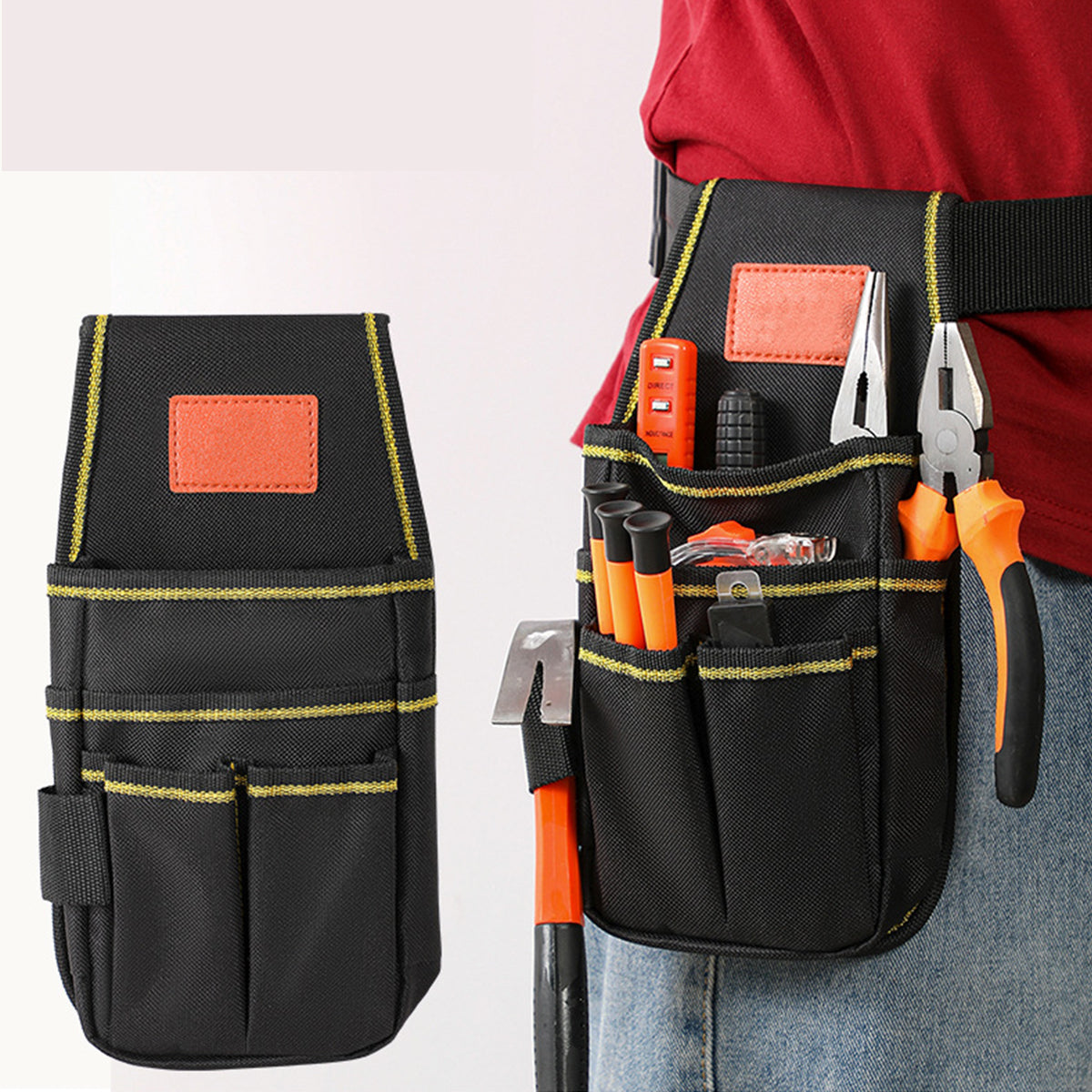 Multi Layer Electrician Tool Kit Adjustable Thicken Wear-Resistant Tool Waist Bag Hardware Tool Bag