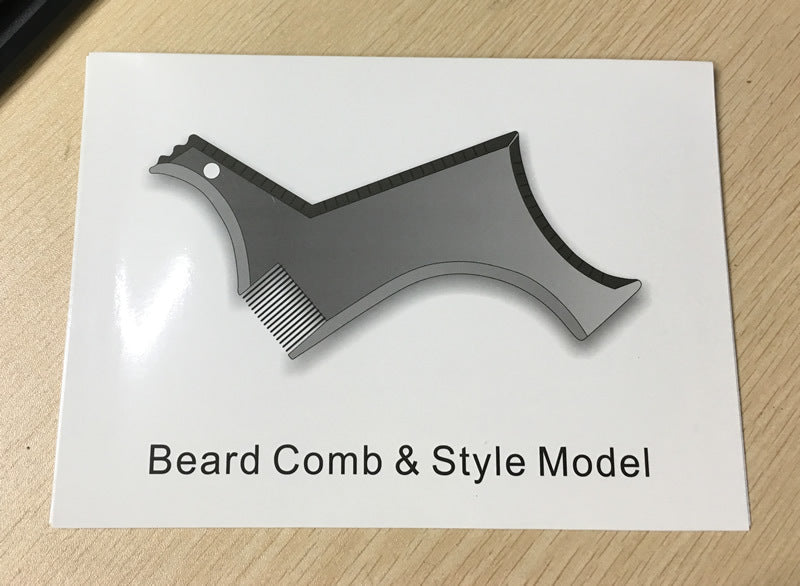 Men's Beard Shaping Tool With Inbuilt Comb Transparent Template Styling Comb Templates