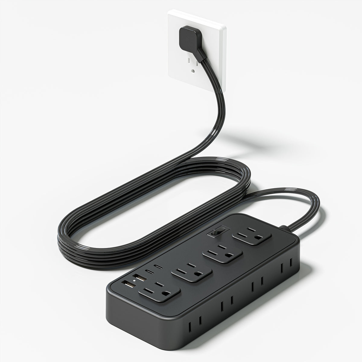 45 Degree Plug 8 Ports 2 USB 2 PD Multiple Function Wall Charger Mold#PC-33