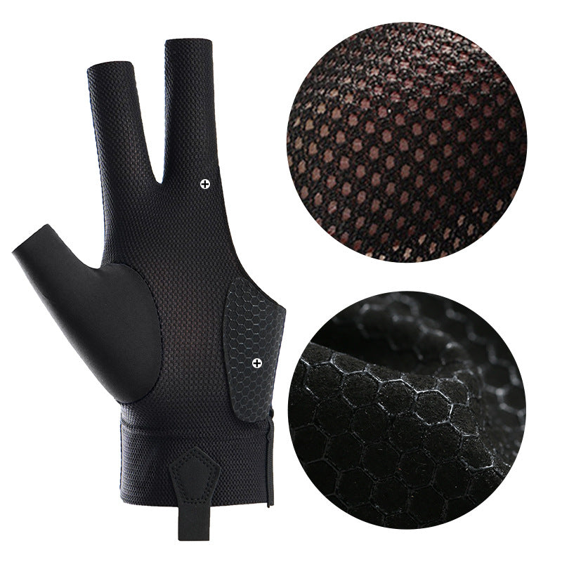Billiards Glove 3 Finger Pool Glove for Left/Right Hand