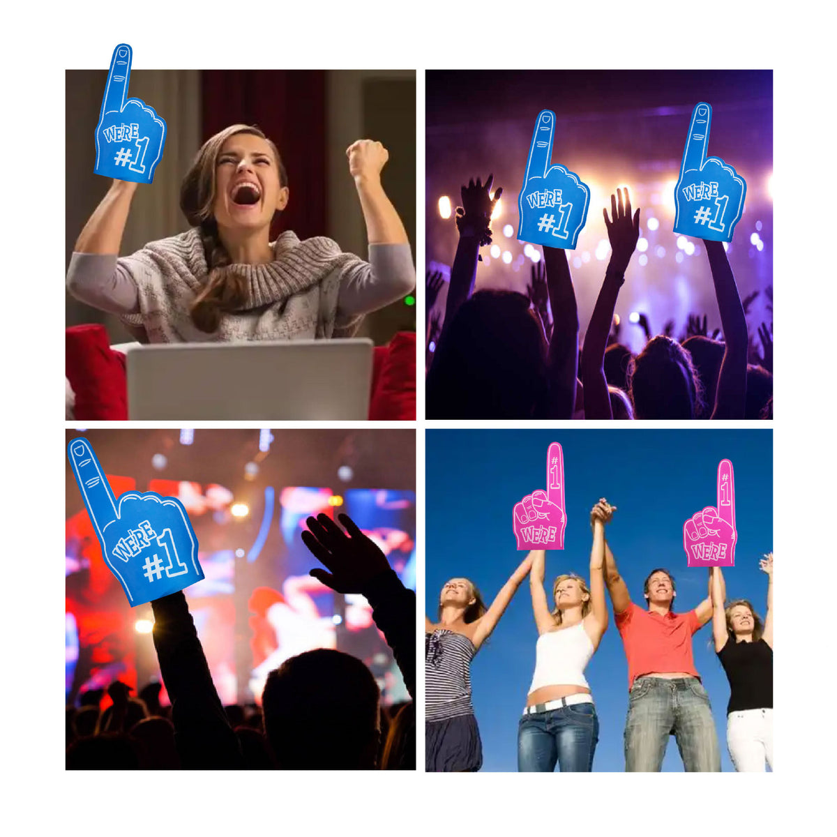 18" Eva Foam Finger for Sports Celebration Pom Poms Cheerleading Sports Fan Giant Foam Hand