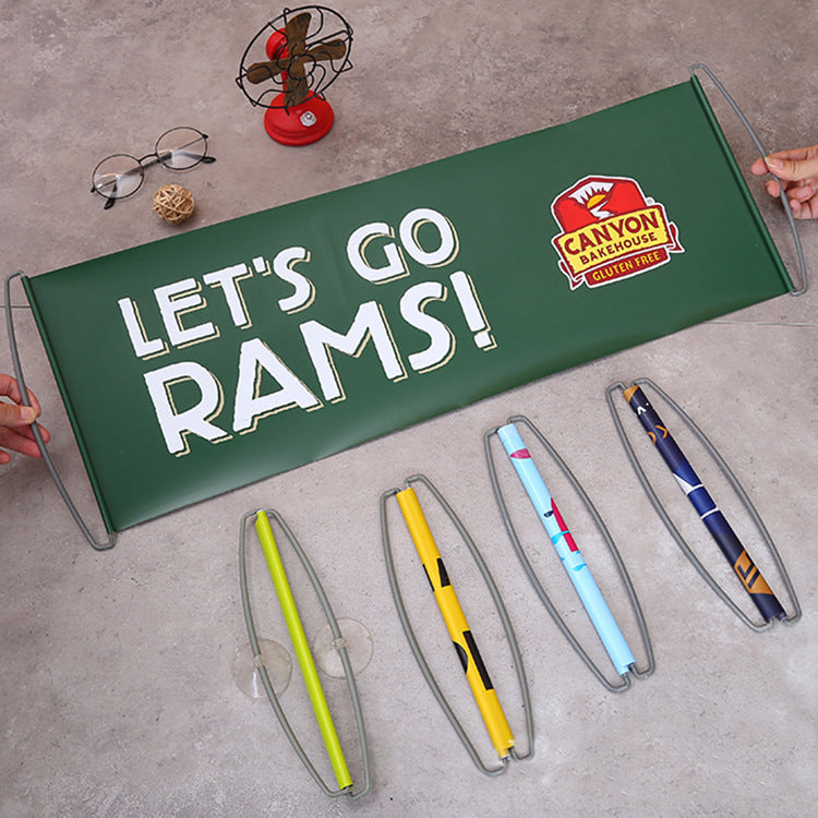 20" x 9.45" Retractable Hand-Held Scroll Banner