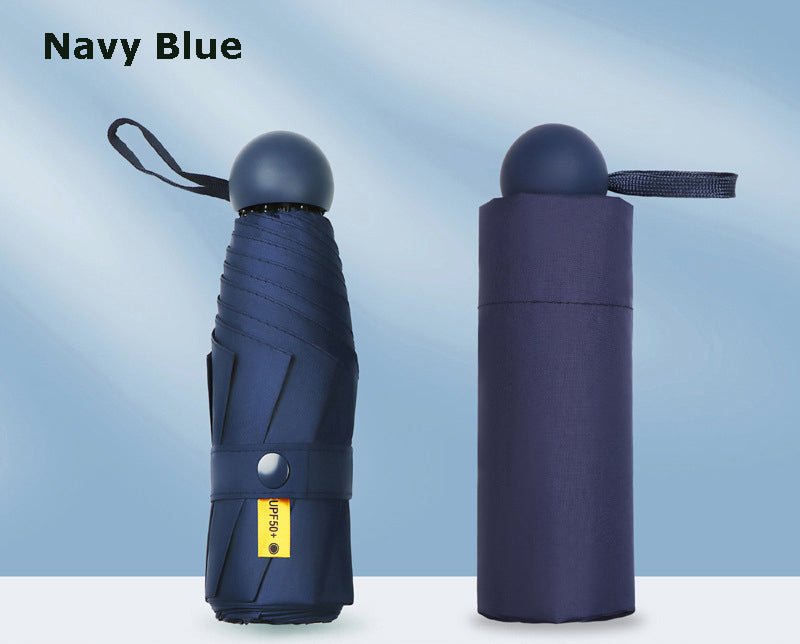 5 Fold Travel Lightweight Portable Pocket Mini Capsule Umbrella Manual Open 6 Panels Umbrella