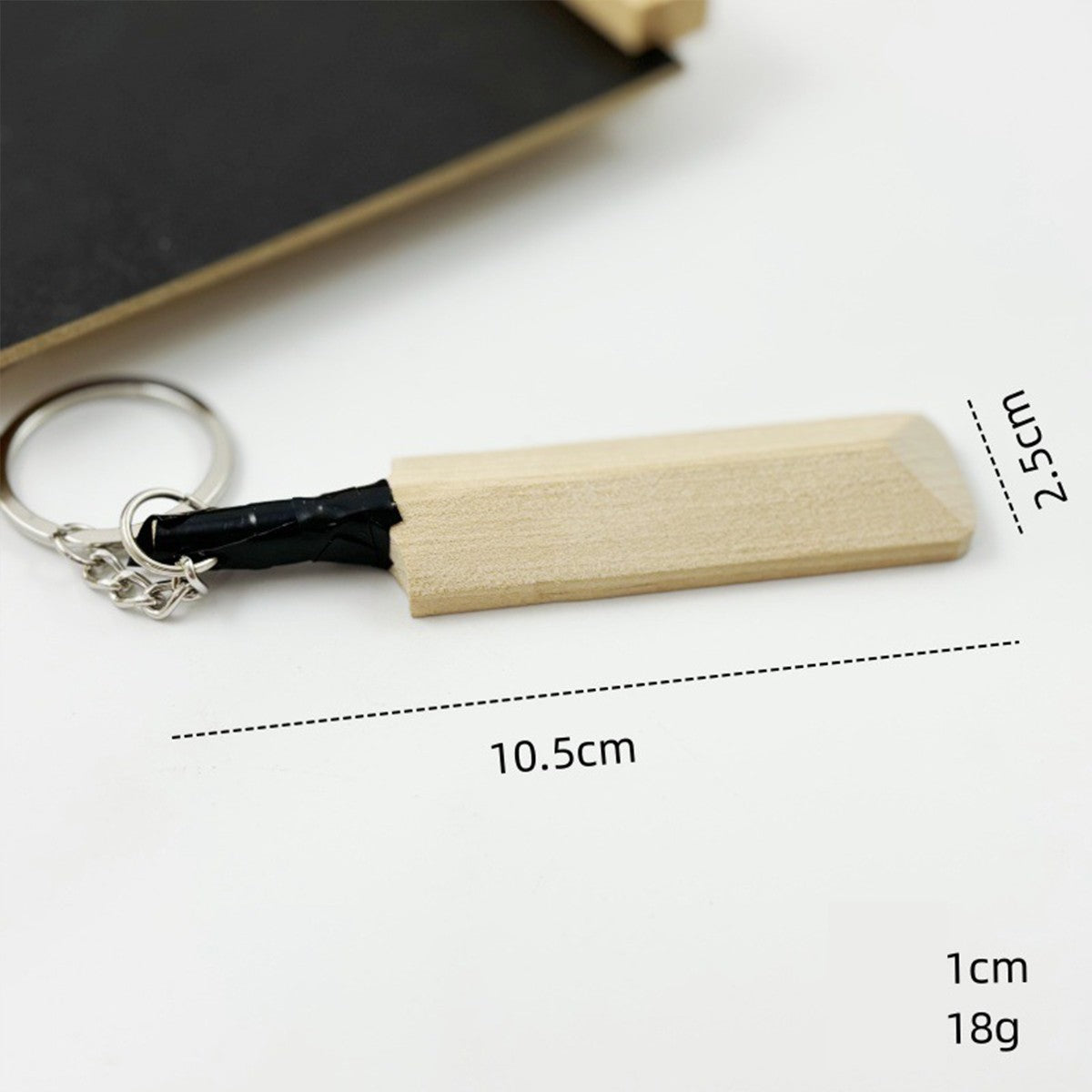 Wood Cricket Bat Keychain
