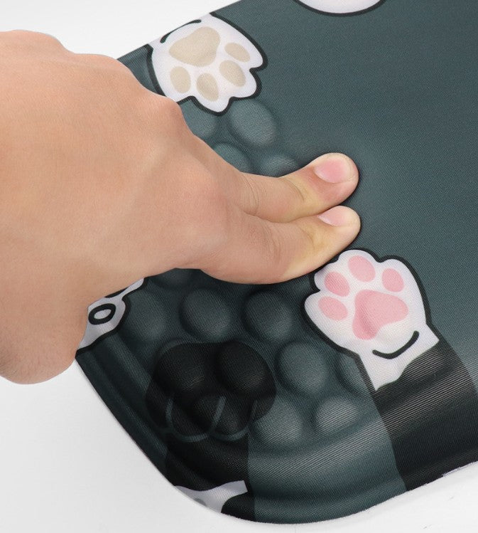 Full Custom Non Slip PU Ergonomic Mouse Pad W/ Wrist Rest Support