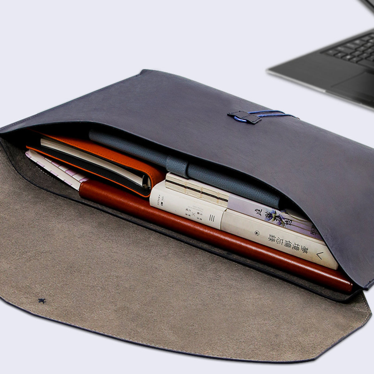 A3 Waterproof PU Leather Business Briefcase High-Capacity Storage Bag Handheld Bag