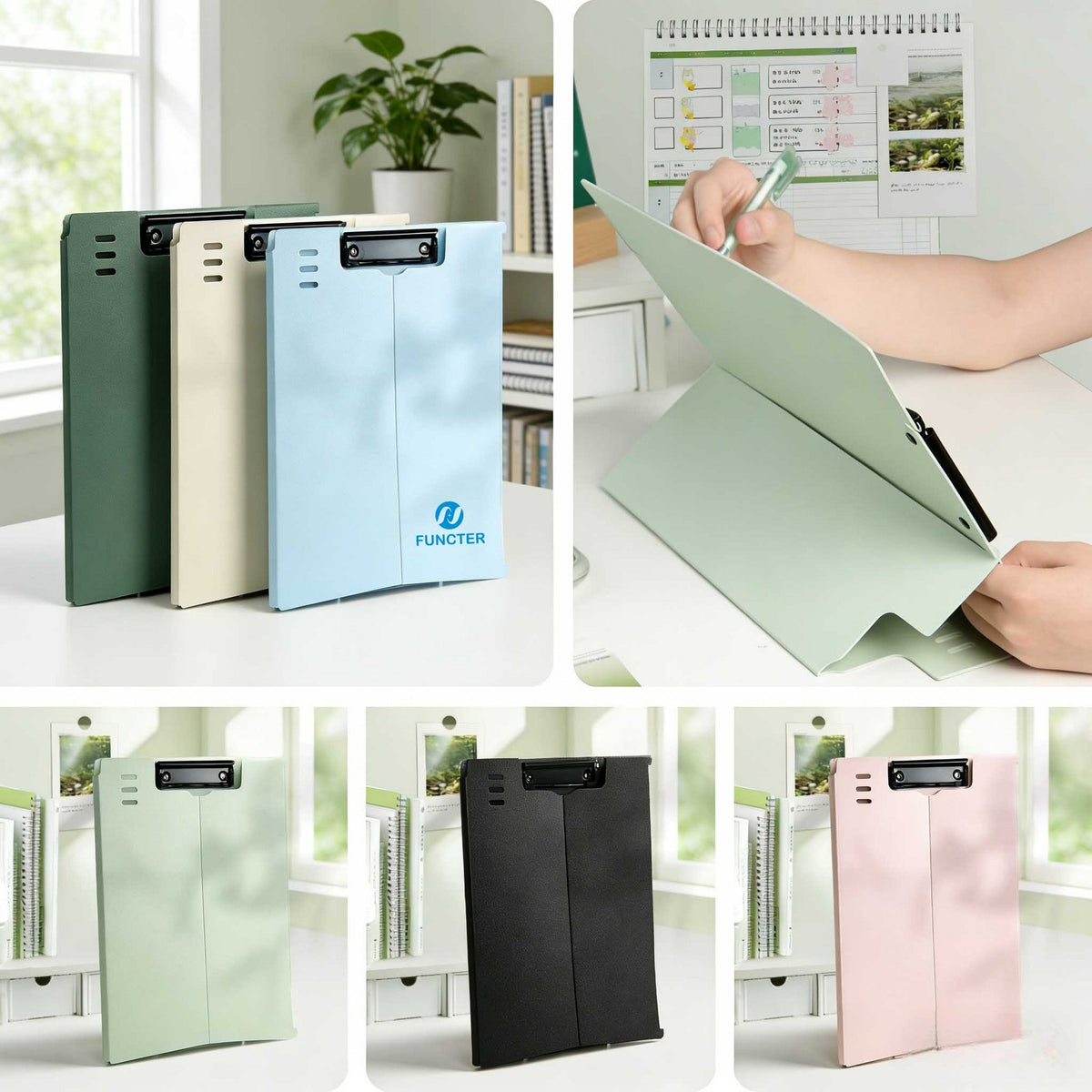 A4 Waterproof Plastic Foldable Clipboard