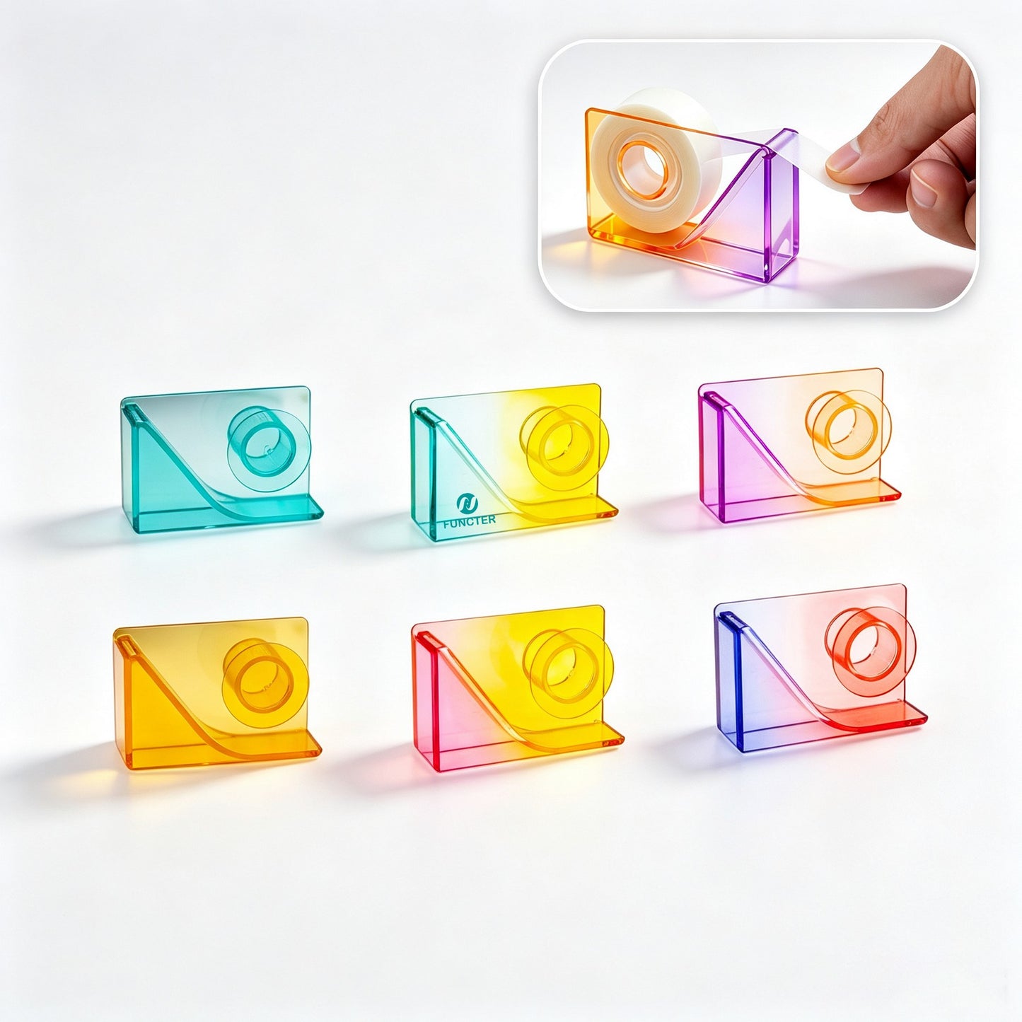 Mini Acrylic Desktop Tape Dispenser