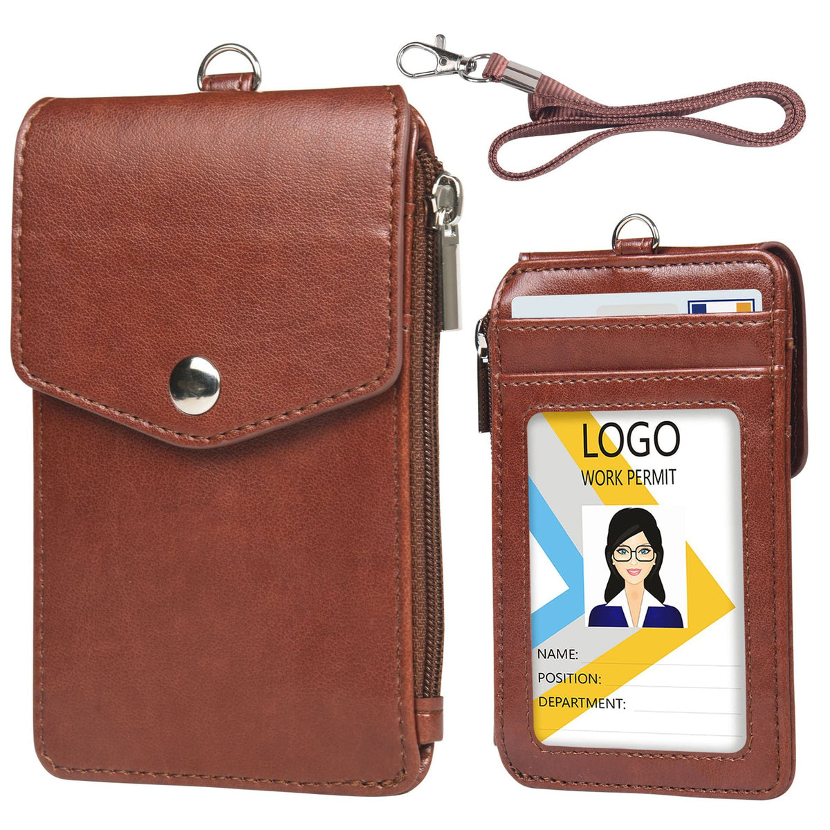 PU Leather ID Name Badge