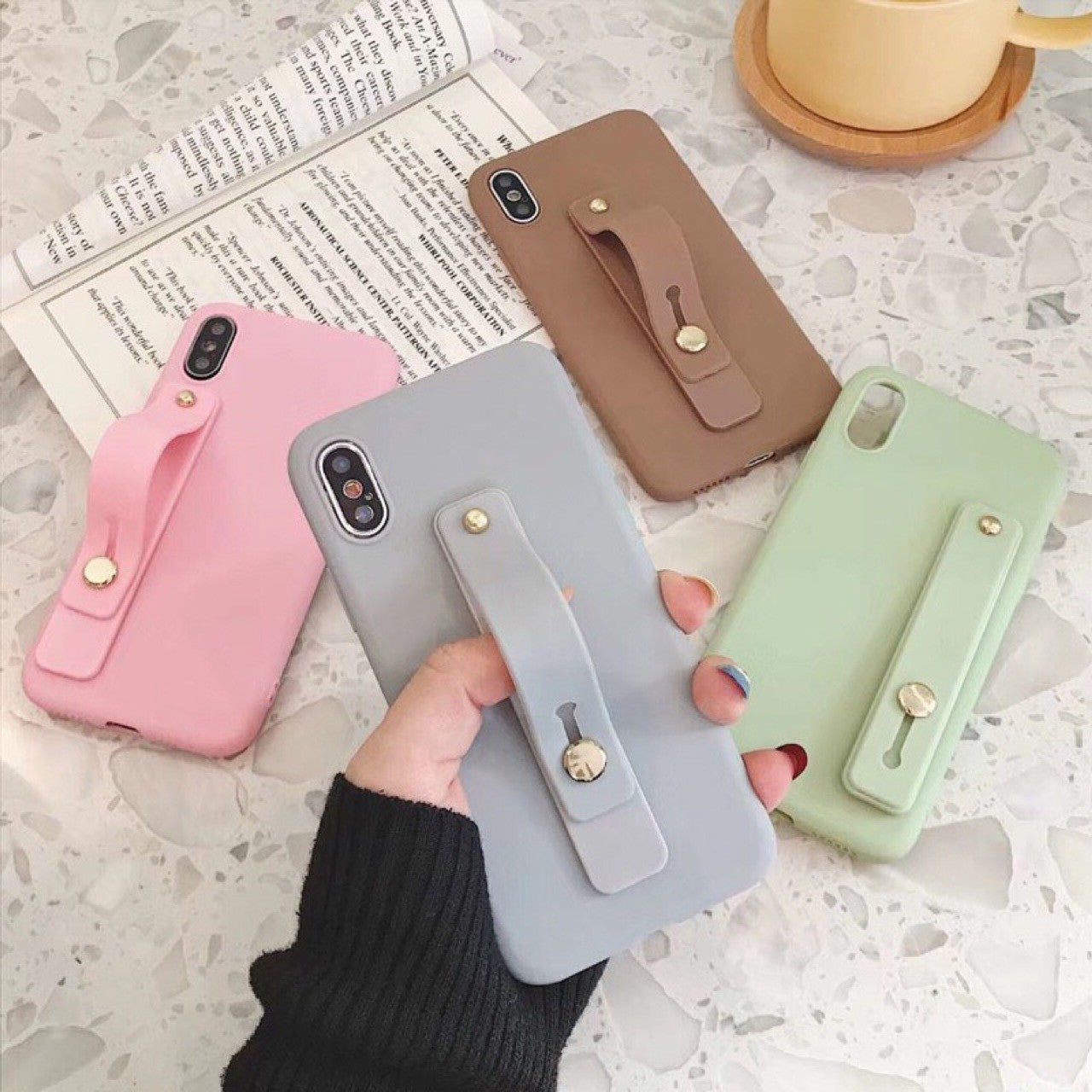 Portable Phone Strap Grip Stand For Desktop Tablet Mobile