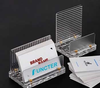 Clear Acrylic Business Card Holder Desktop Display Stand