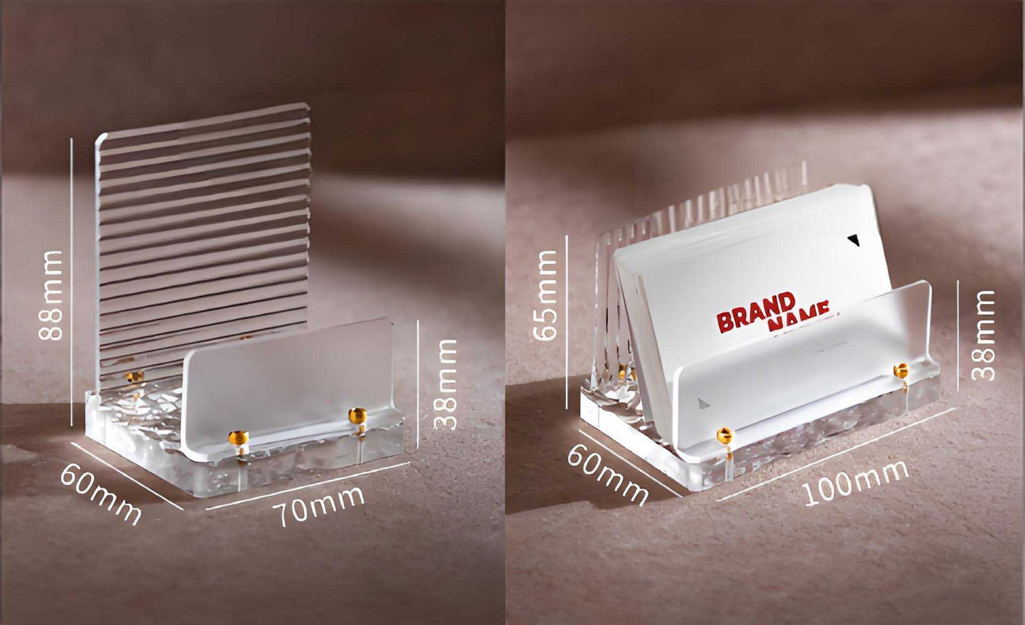 Clear Acrylic Business Card Holder Desktop Display Stand