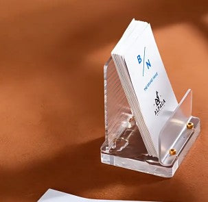 Clear Acrylic Business Card Holder Desktop Display Stand