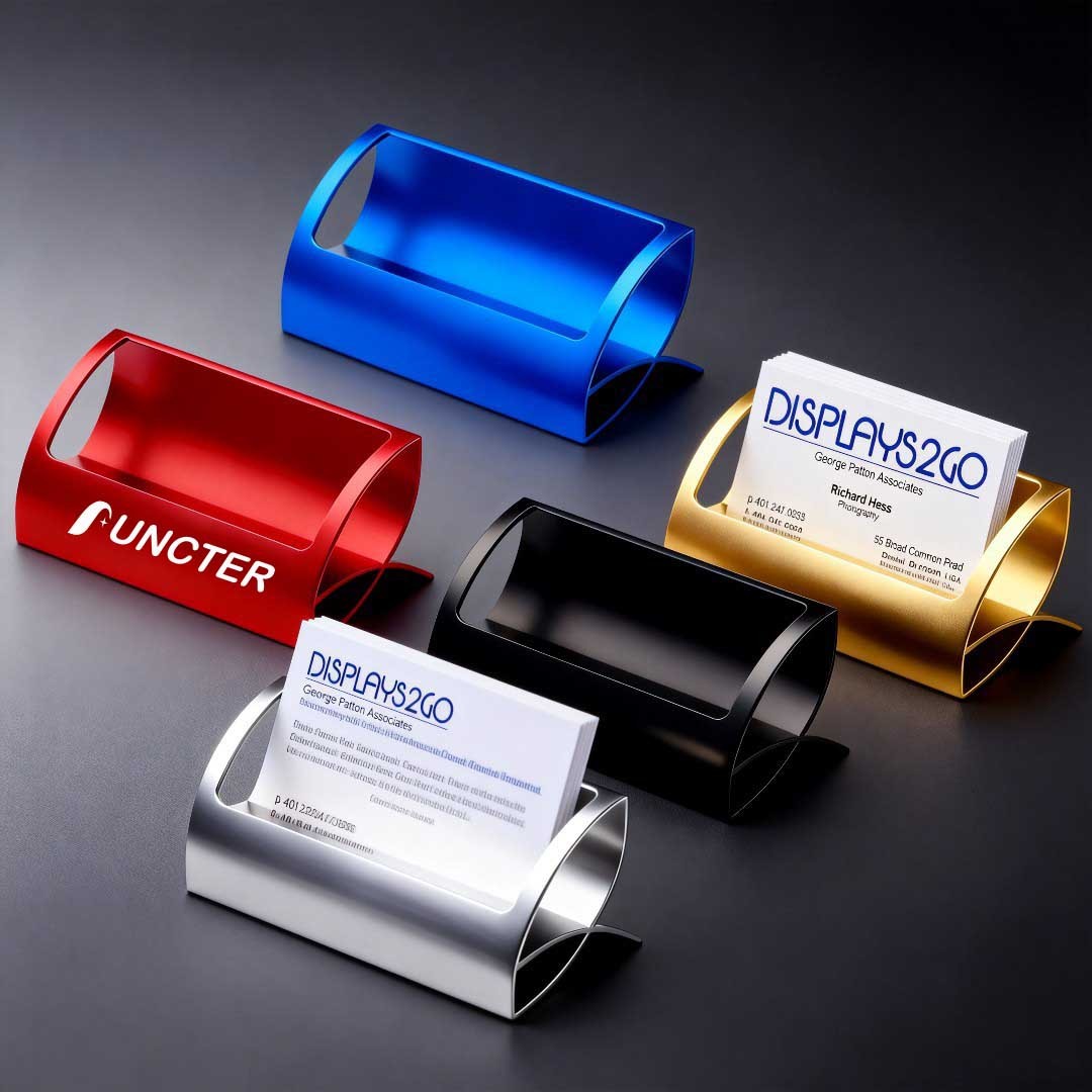Metal Business Card Holder Desktop Display Stand