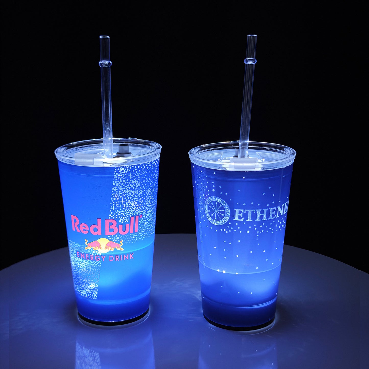 16Oz. Glowing Party Cups With Lid And For House Parties Birthdays Weddings