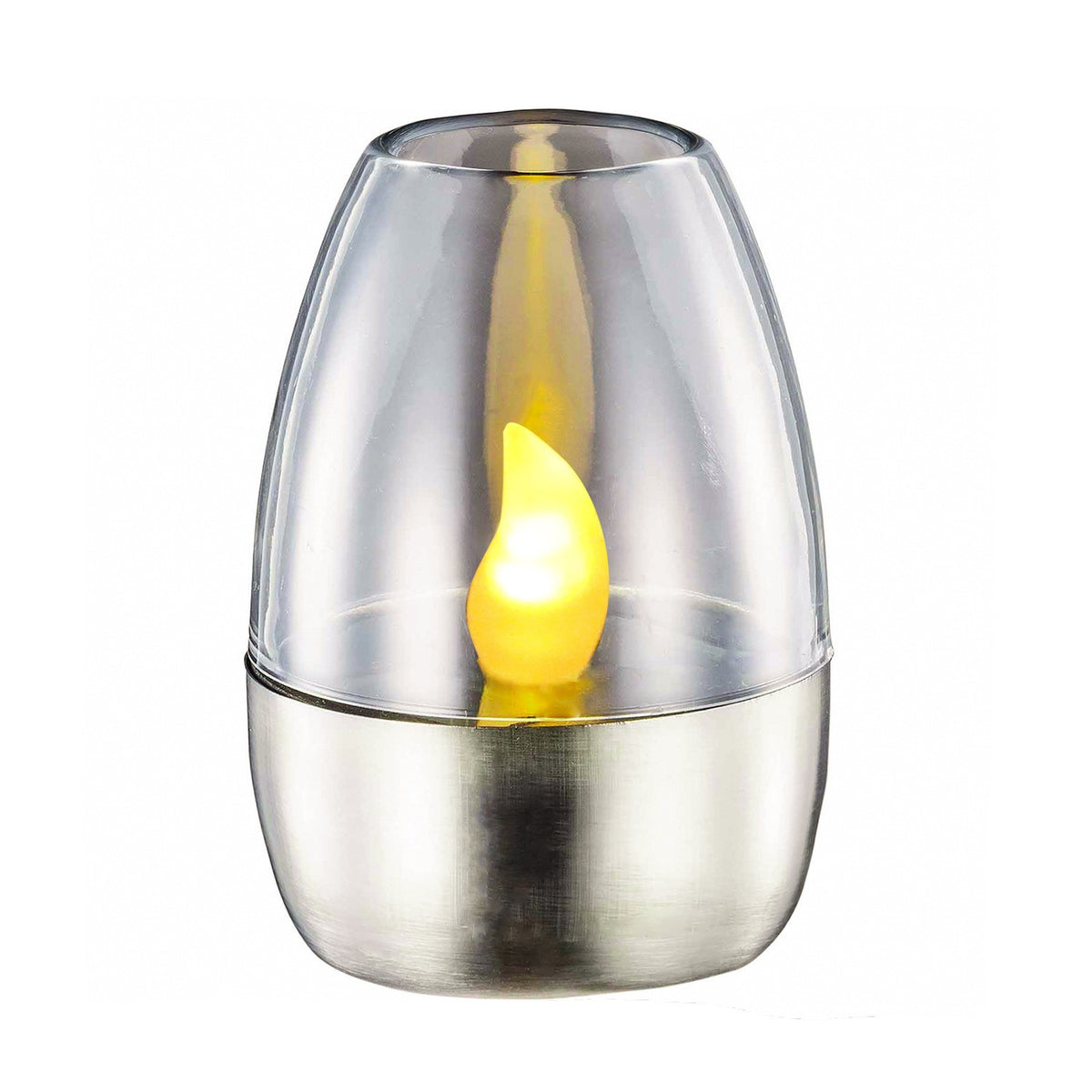 Solar Energy Stainless Steel Electronic Tea Light