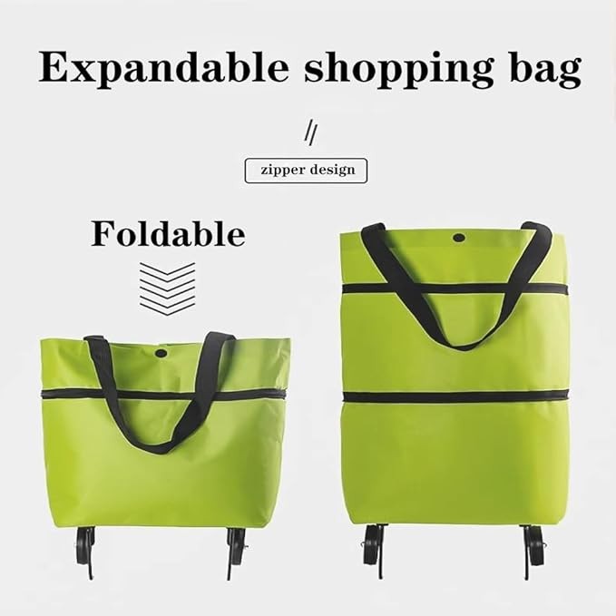 2" 1 Lightweight Collapsible Shopping Cart Travel Bag for Women or Men