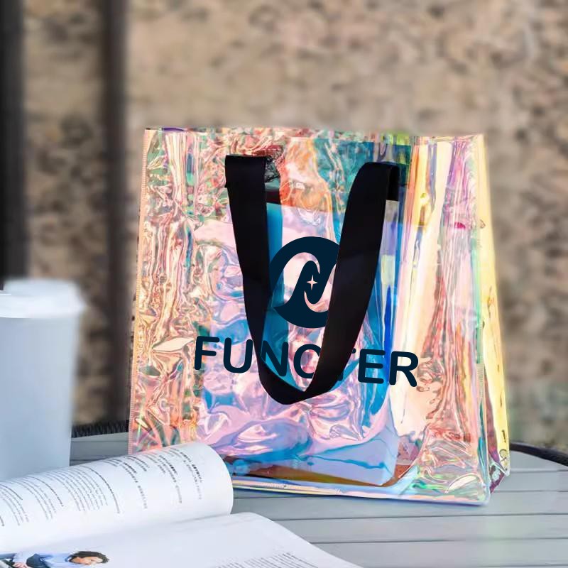 Iridescent Hologram PVC Tote Bag