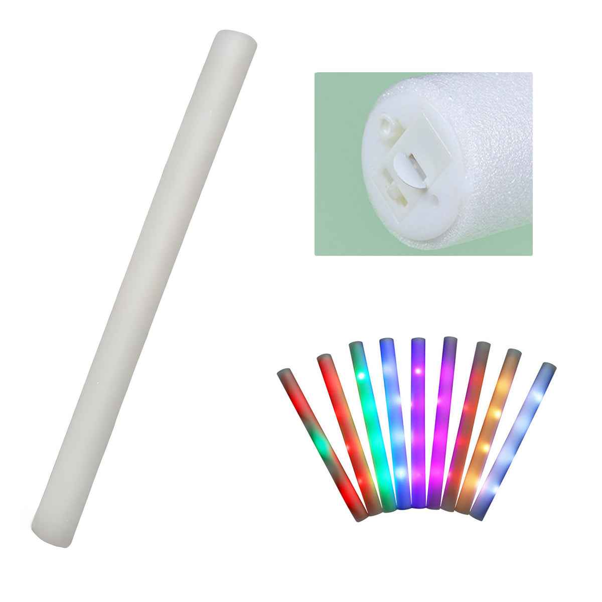 LED Foam Light Up Glow Stick 19 x 1.6"